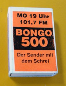 Mediengeschichte - Radio Bongo Zündholzschachtel